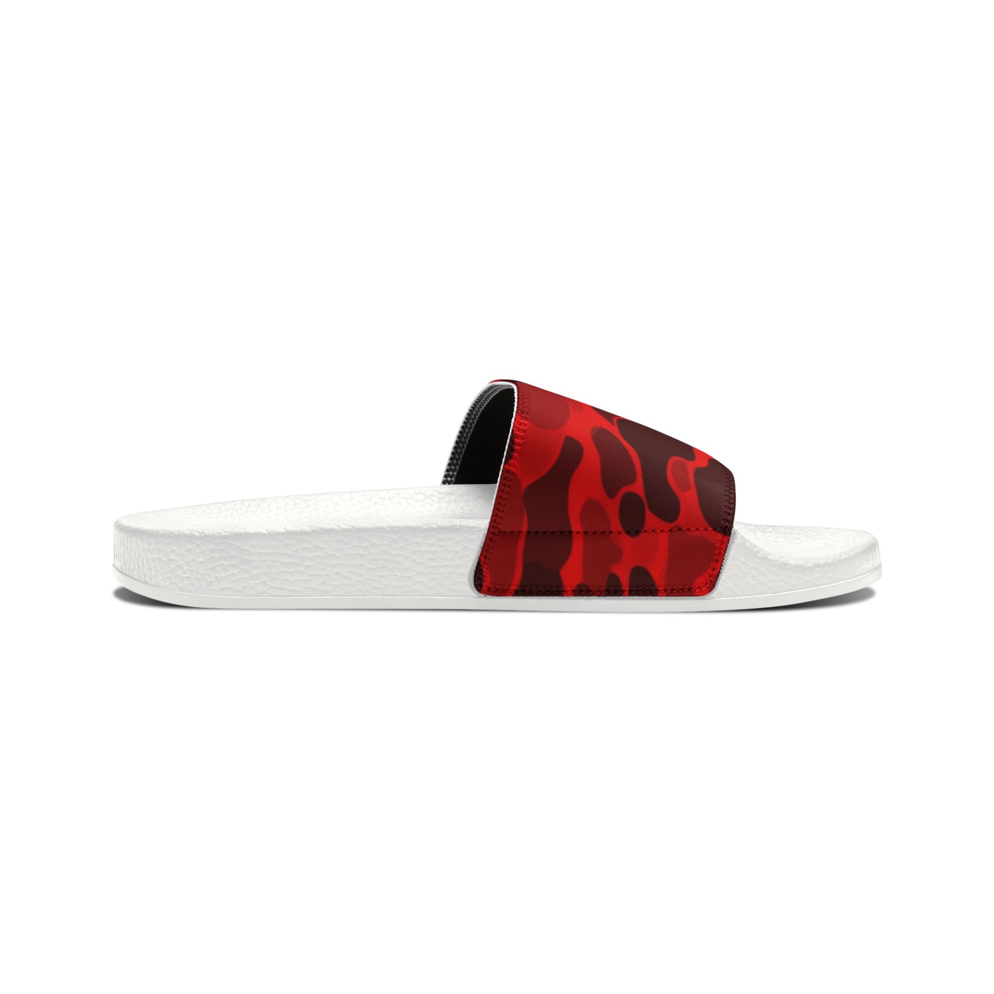 Ciabatte a Fascia con Motivo Camouflage Rosso