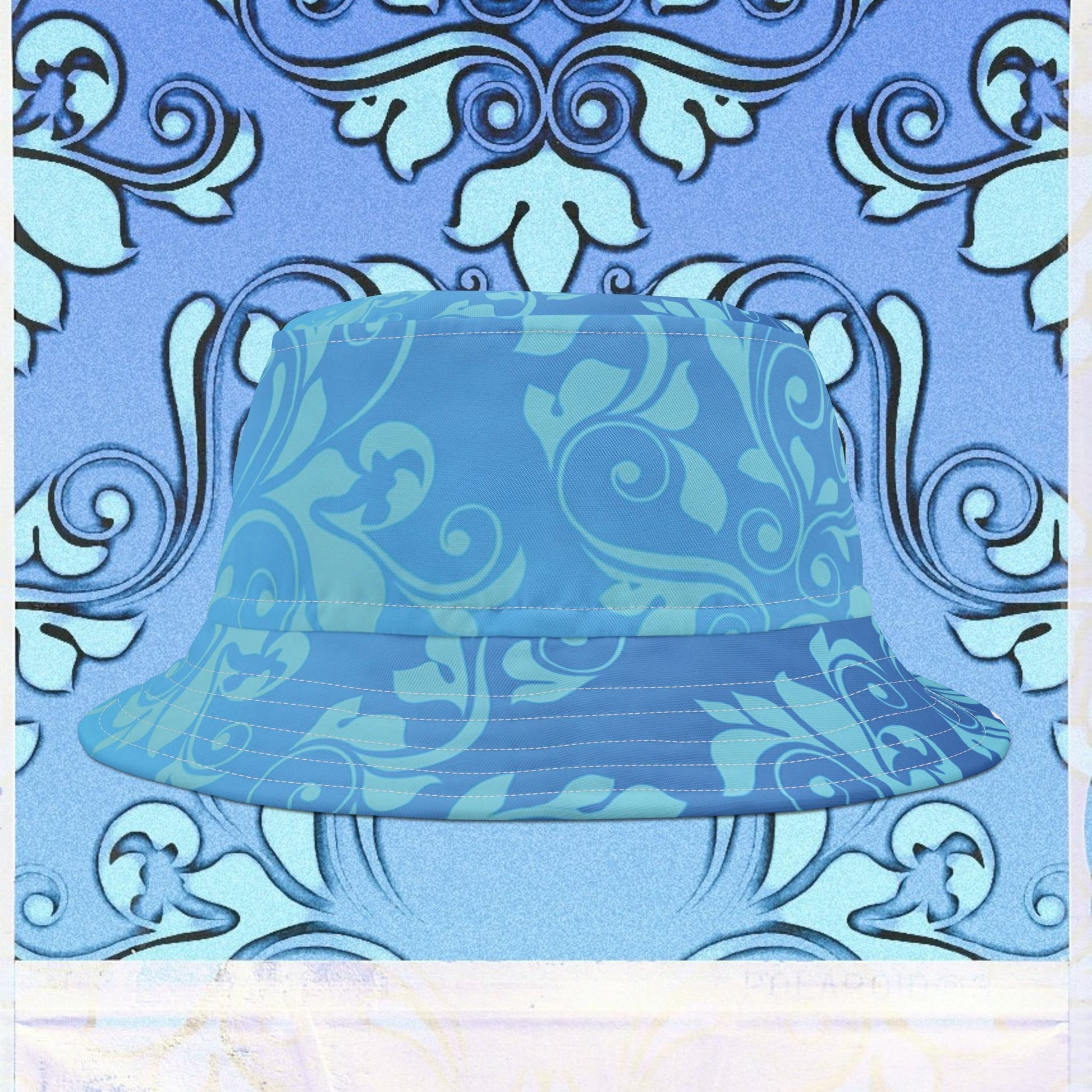 Cappello délavé Bianco Azzurro Stile Barocco/Rococò