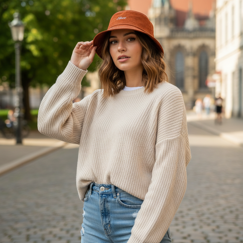 Cappello délavé Arancione