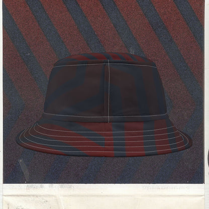 Cappello délavé Rosso Blu
