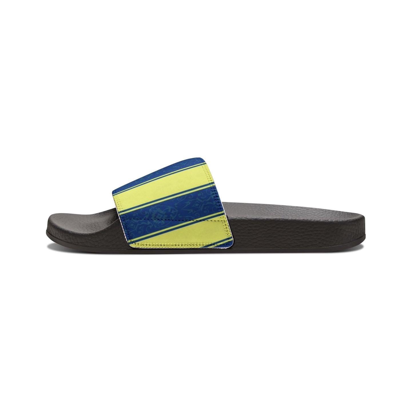 Ciabatte a Fascia Estive a Righe Blu e Lime