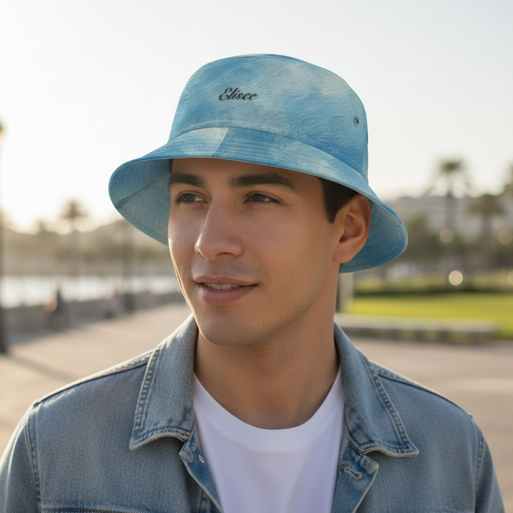 Cappello délavé Celeste Sky