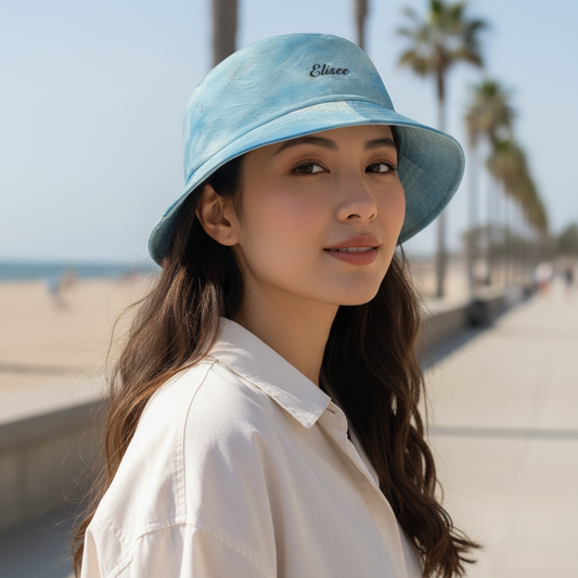 Cappello délavé Celeste Sky
