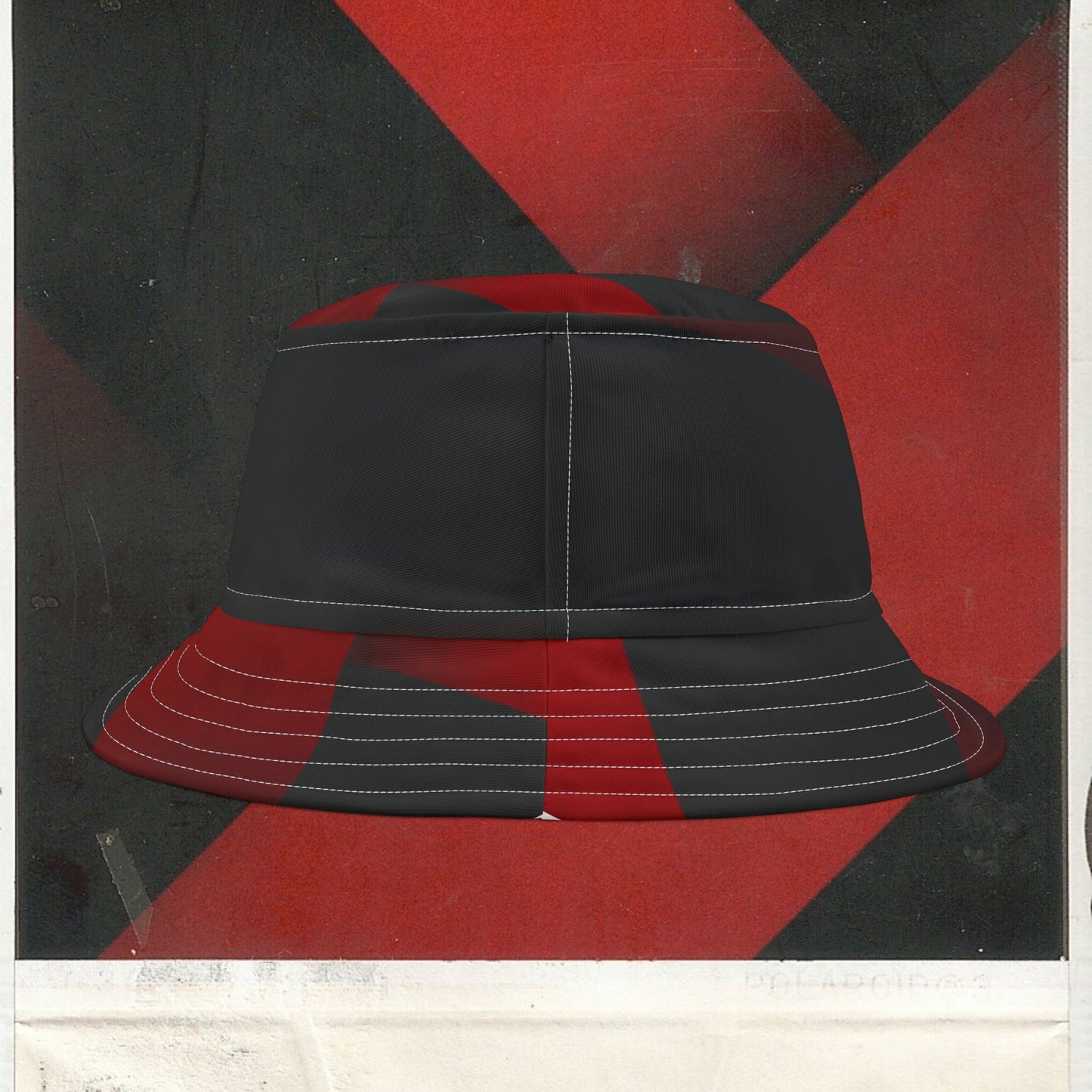 Cappello délavé Rosso Nero