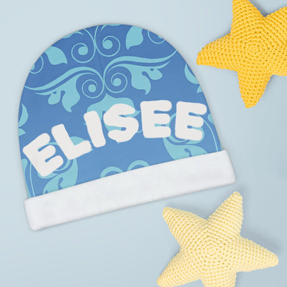 Berretto Elisee Stile Barocco Azzurro Ricamo Celestino
