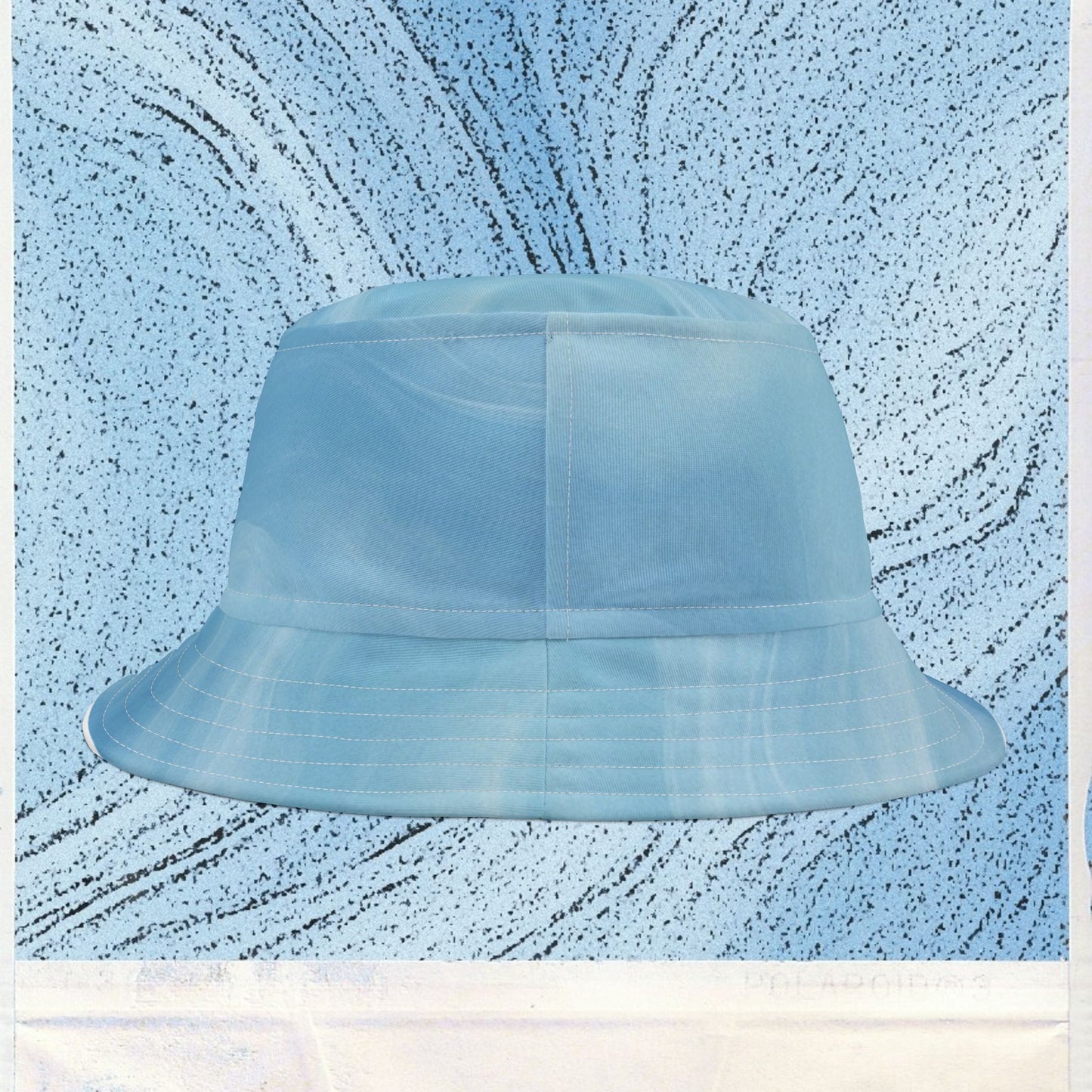 Cappello délavé Bianco Celeste Sfumato