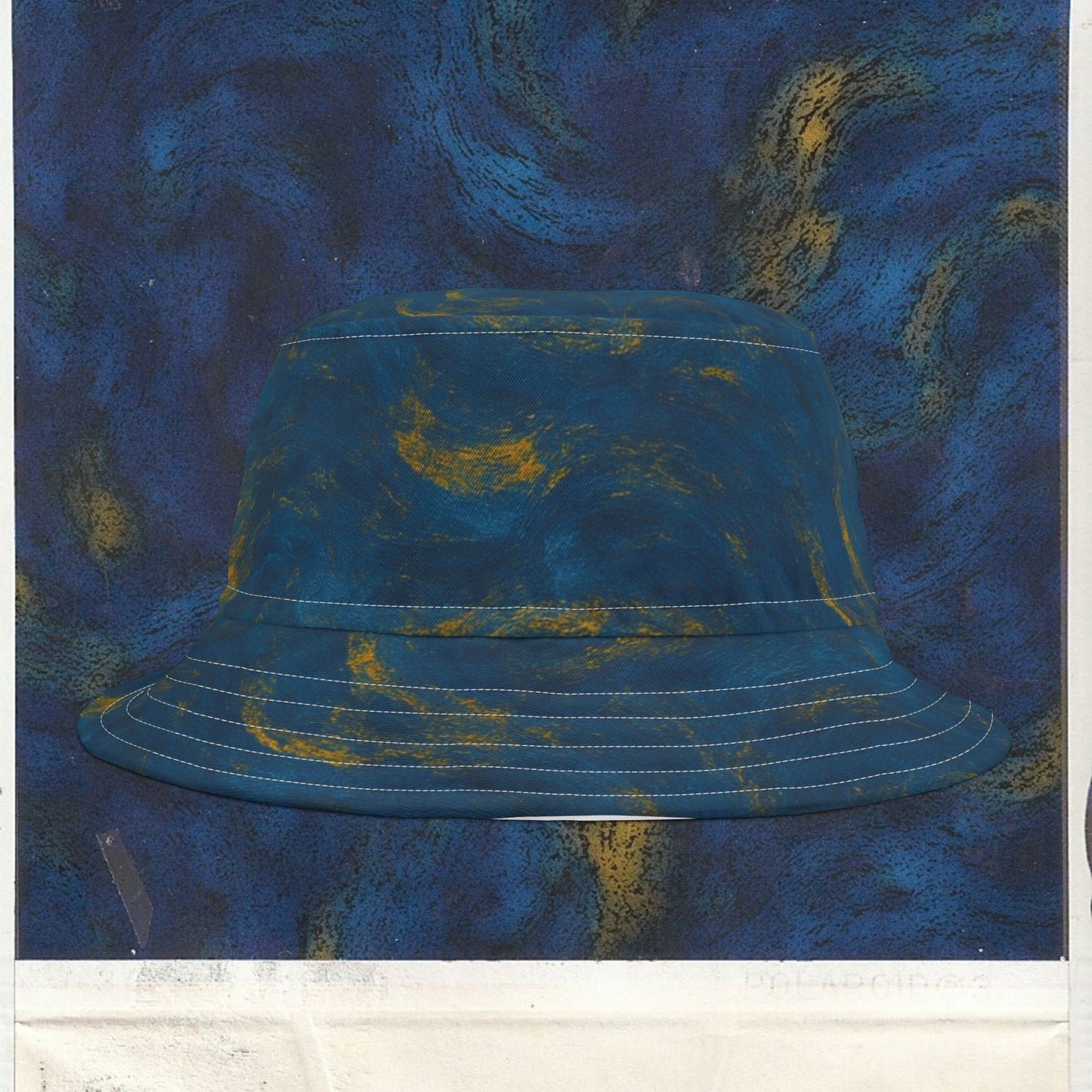 Cappello délavé Blu Giallo