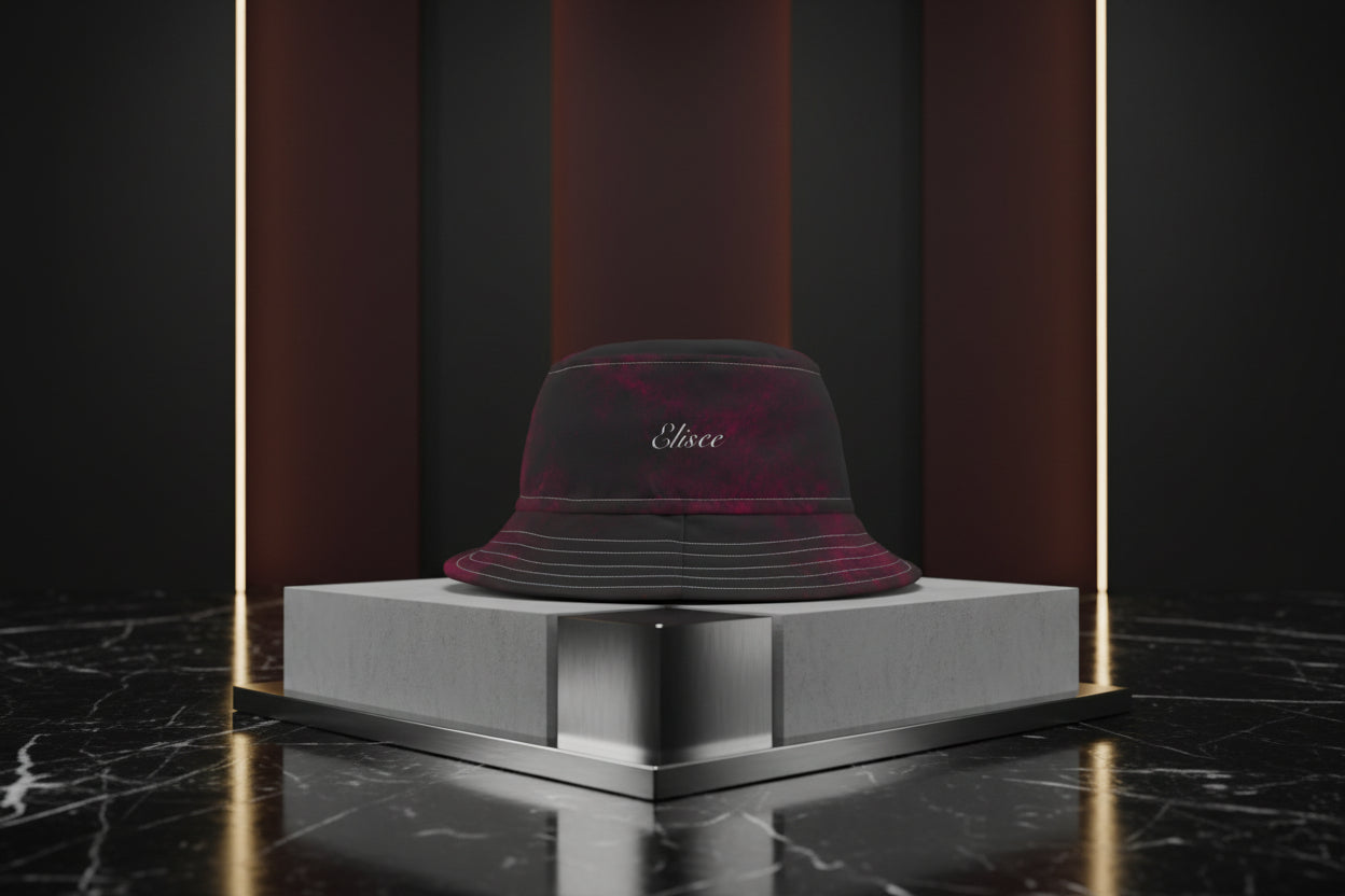 Cappello délavé Rosa Scuro Nero