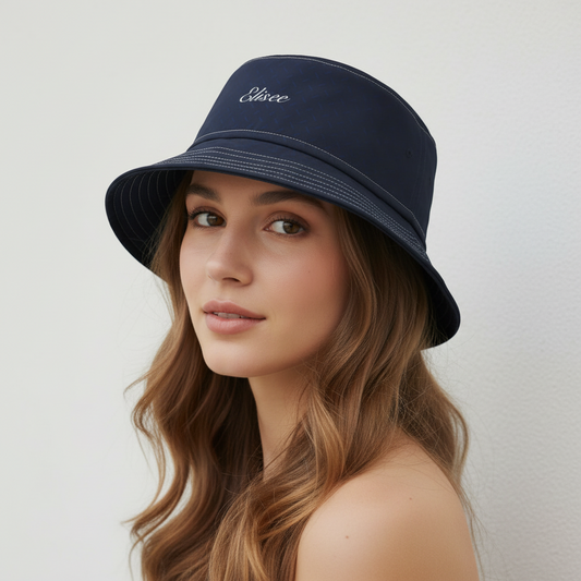 Cappello délavé Sfumature Blu Notte con Dettagli