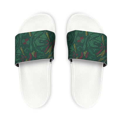 Ciabatte Slide Green Pattern