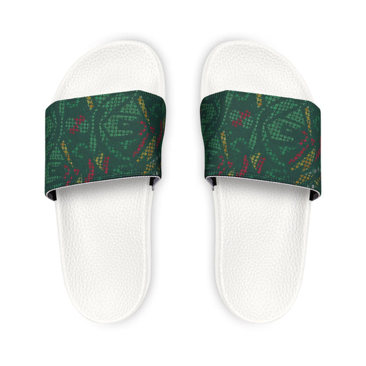 Ciabatte Slide Green Pattern