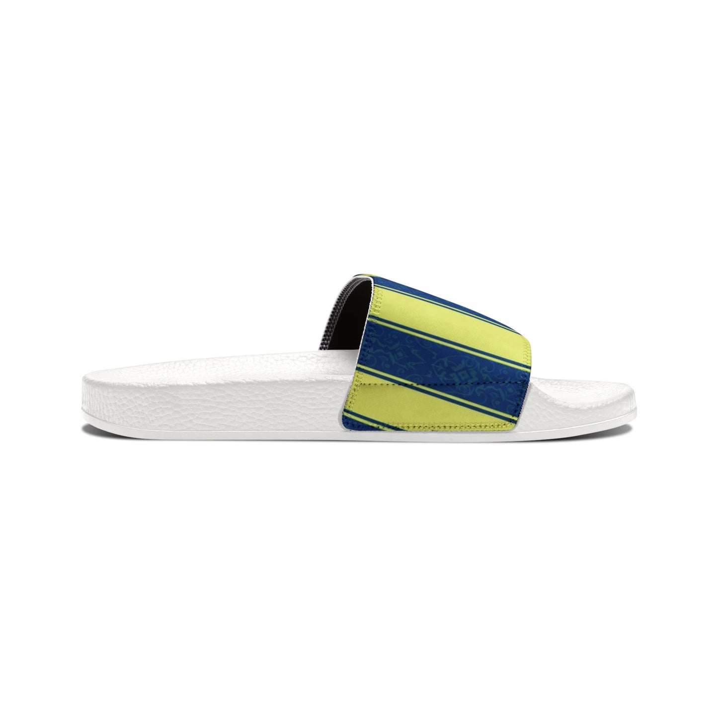 Ciabatte a Fascia Estive a Righe Blu e Lime