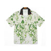 Camicia Bianca Hawaiana Uomo Verde Tropicale