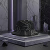 Cappello délavé Bianco Nero