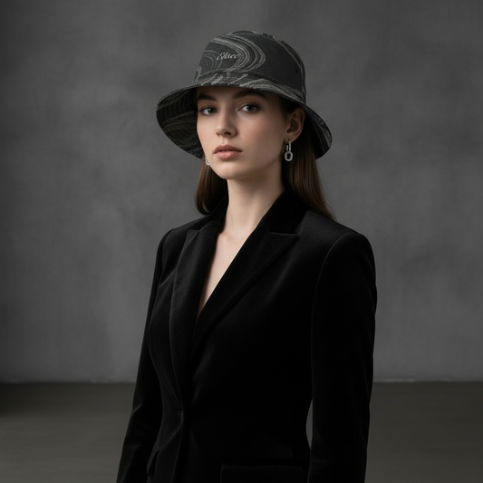 Cappello délavé Bianco Nero