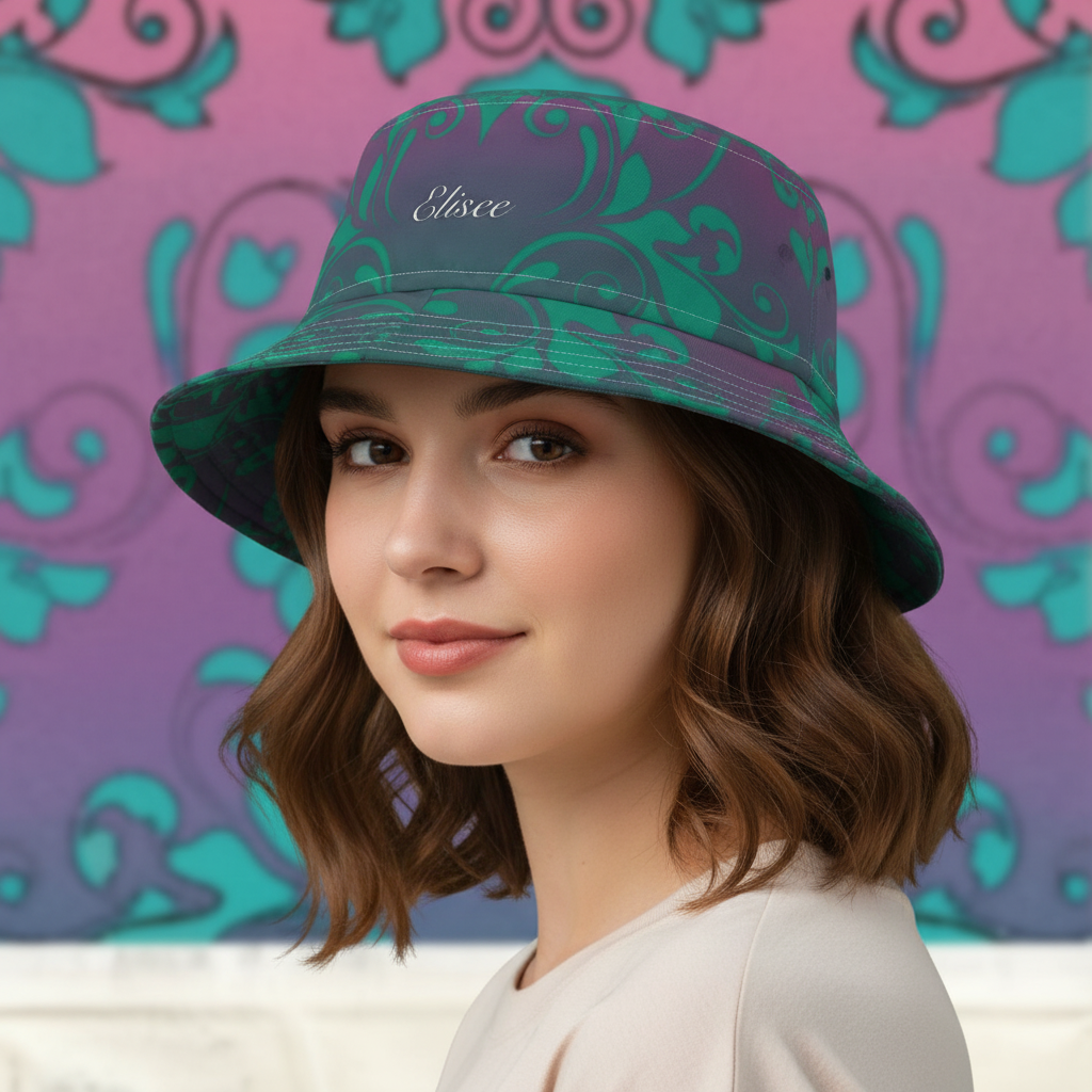 Cappello délavé Rosso Rosa Verde Stile Barocco/Rococò