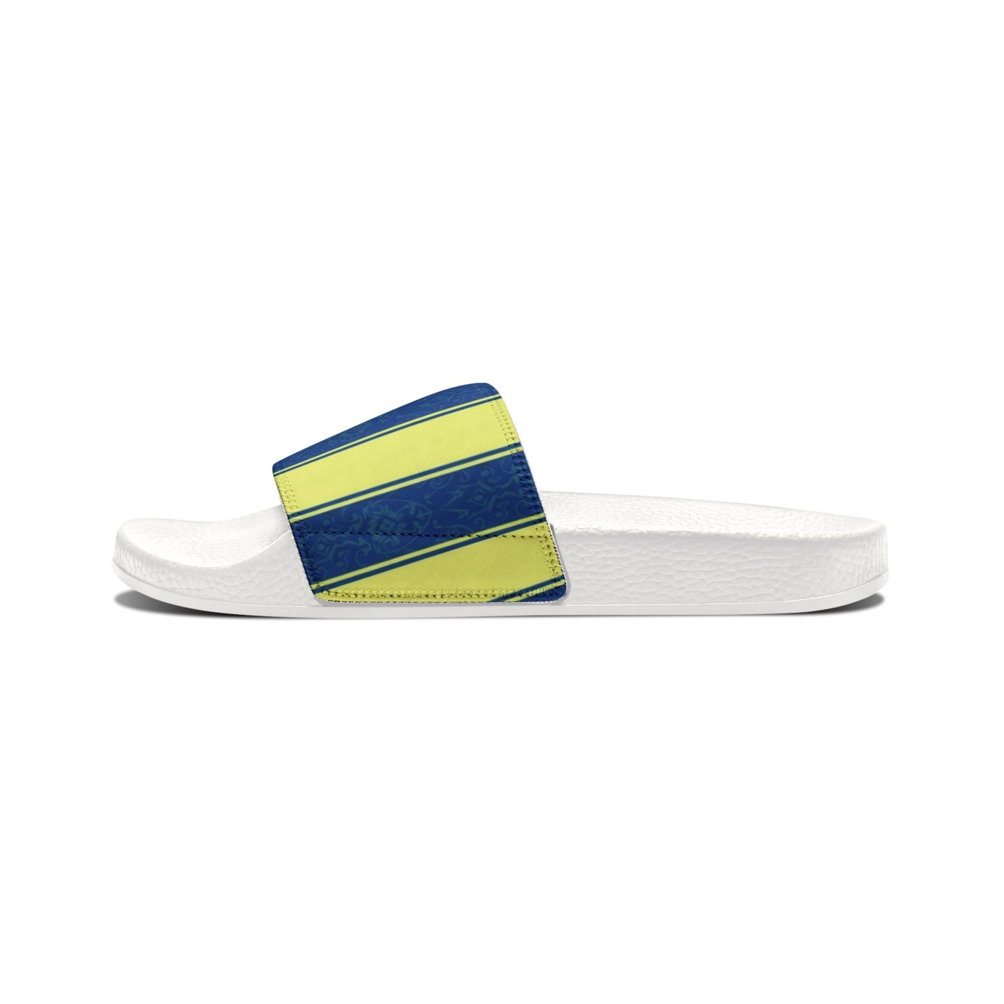 Ciabatte a Fascia Estive a Righe Blu e Lime