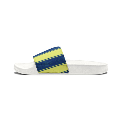 Ciabatte a Fascia Estive a Righe Blu e Lime