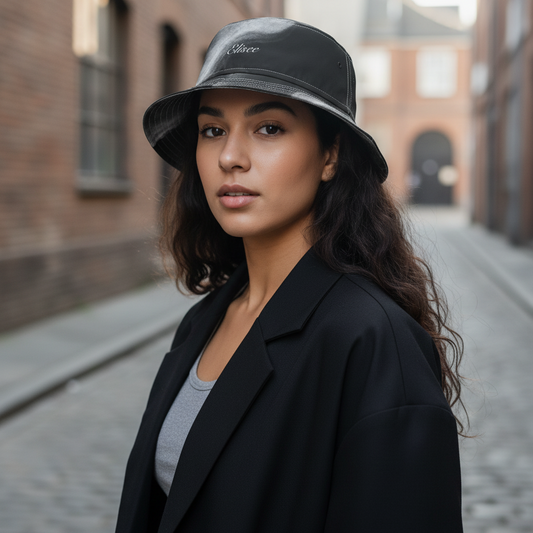 Cappello délavé Bianco Nero