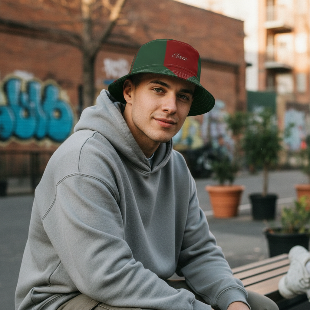 Cappello délavé Rosso Verde