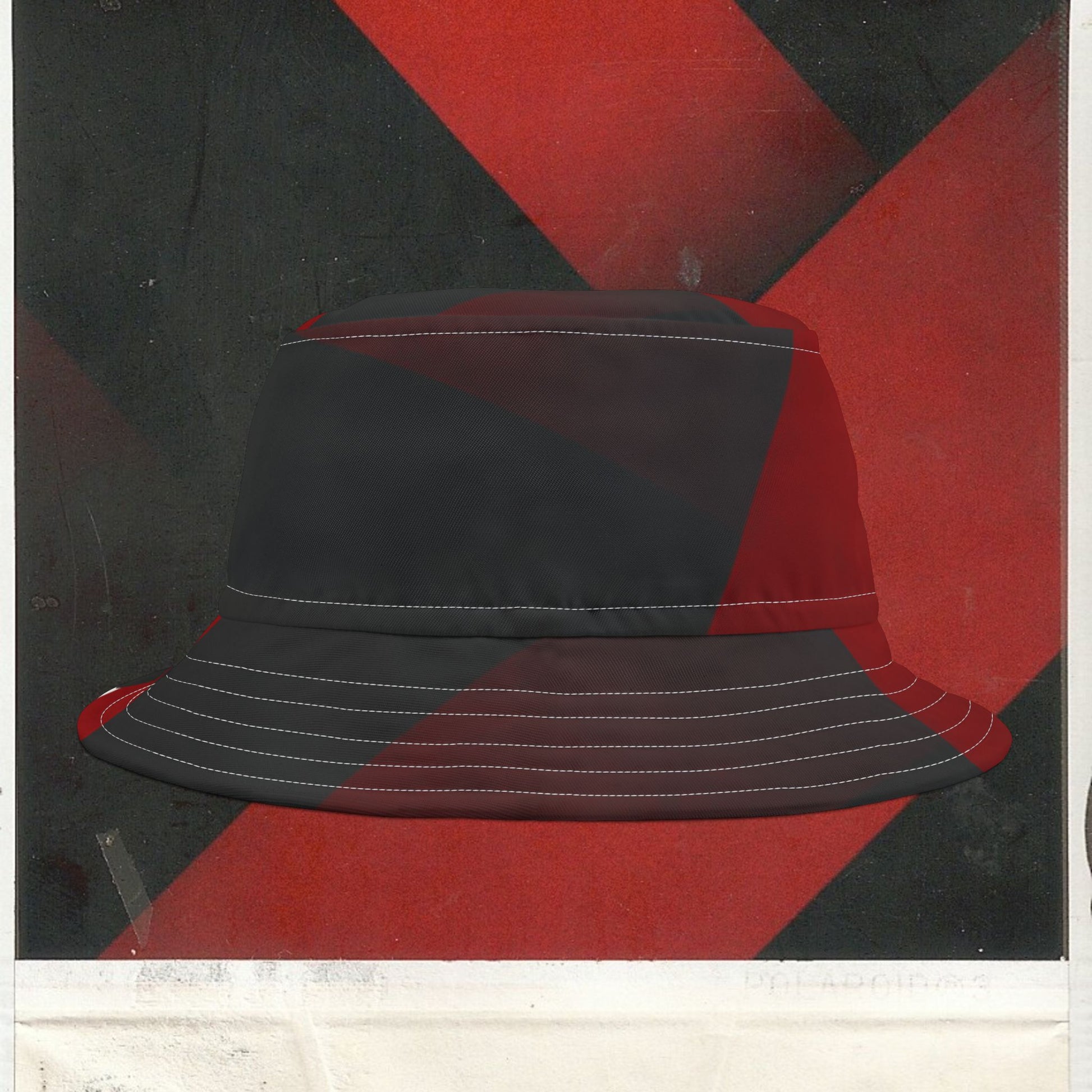 Cappello délavé Rosso Nero