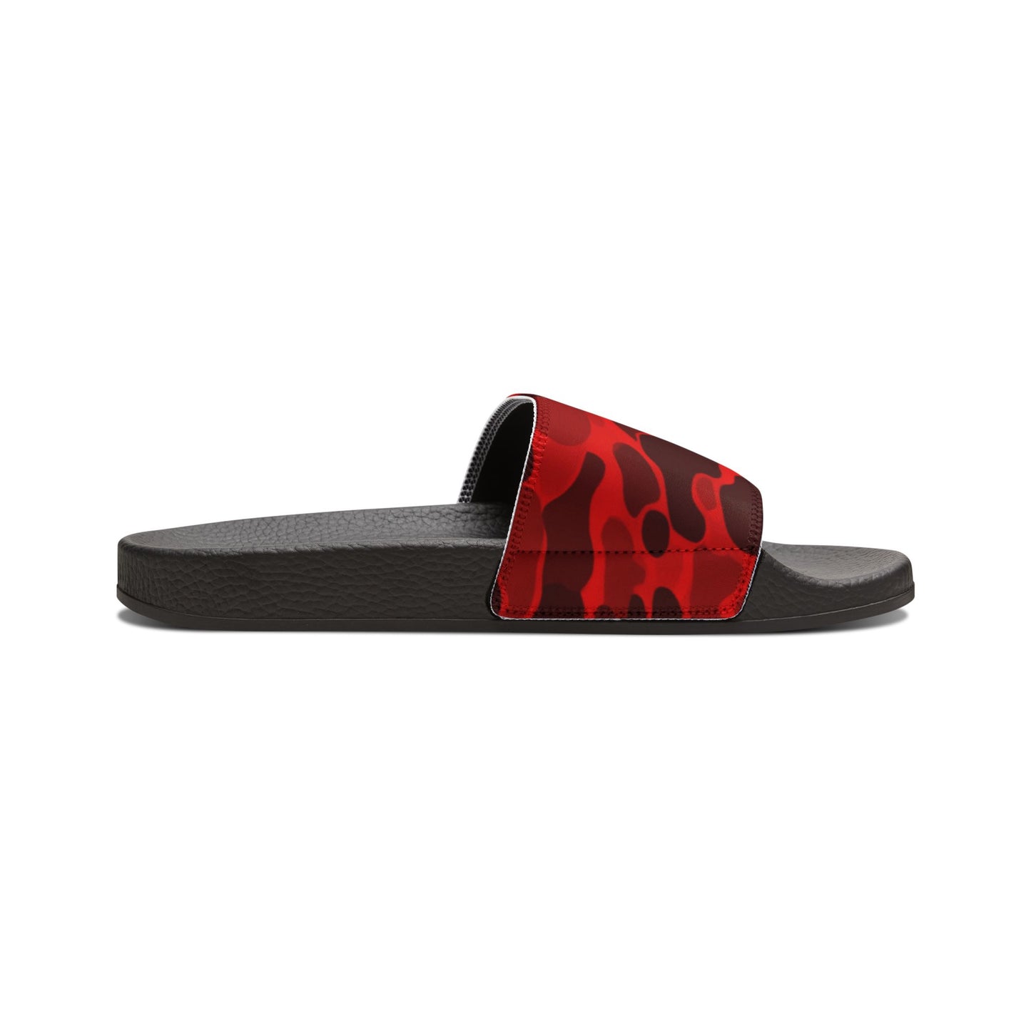 Ciabatte a Fascia con Motivo Camouflage Rosso