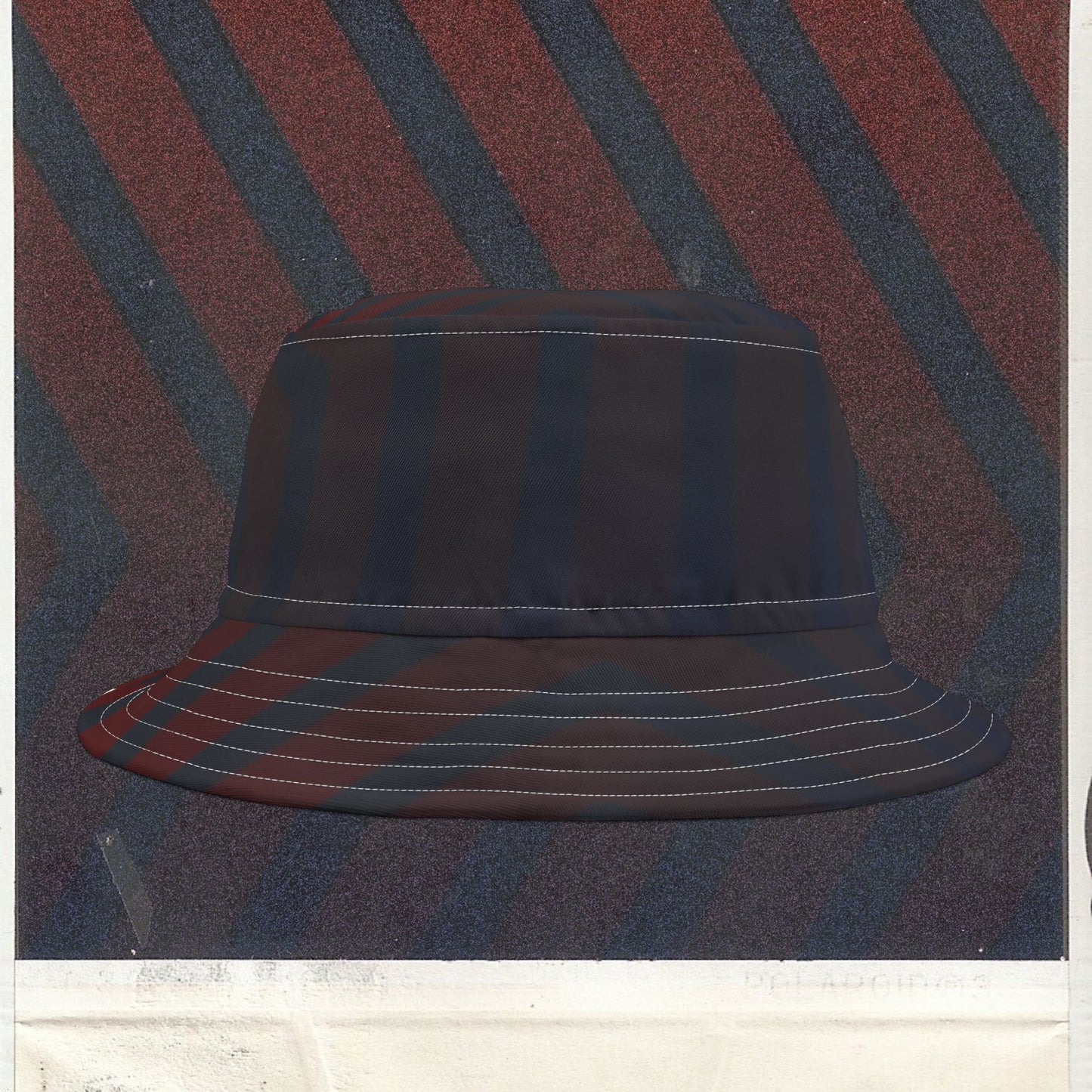 Cappello délavé Rosso Blu