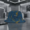 Cappello délavé Blu Giallo