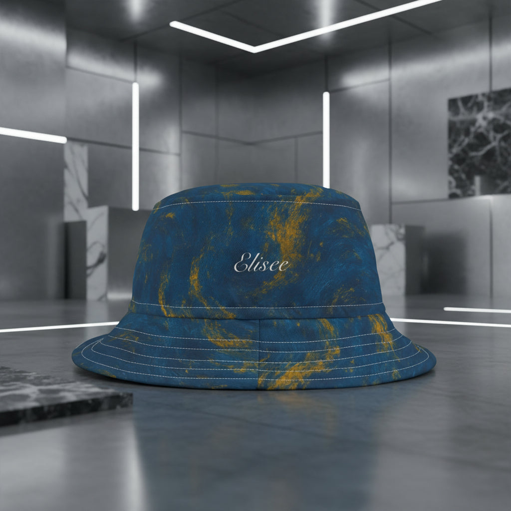 Cappello délavé Blu Giallo