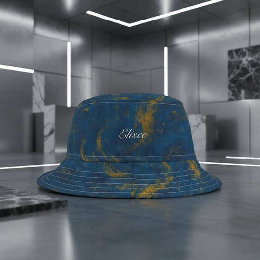 Cappello délavé Blu Giallo
