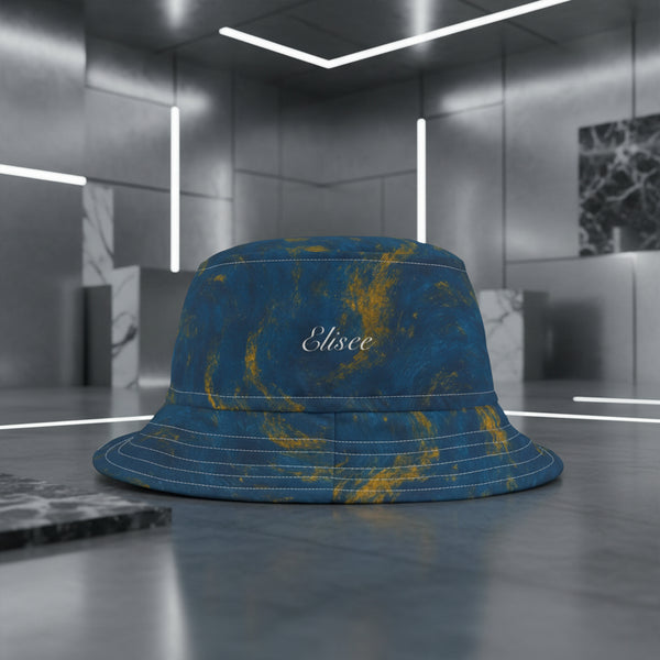 Cappello délavé Blu Giallo