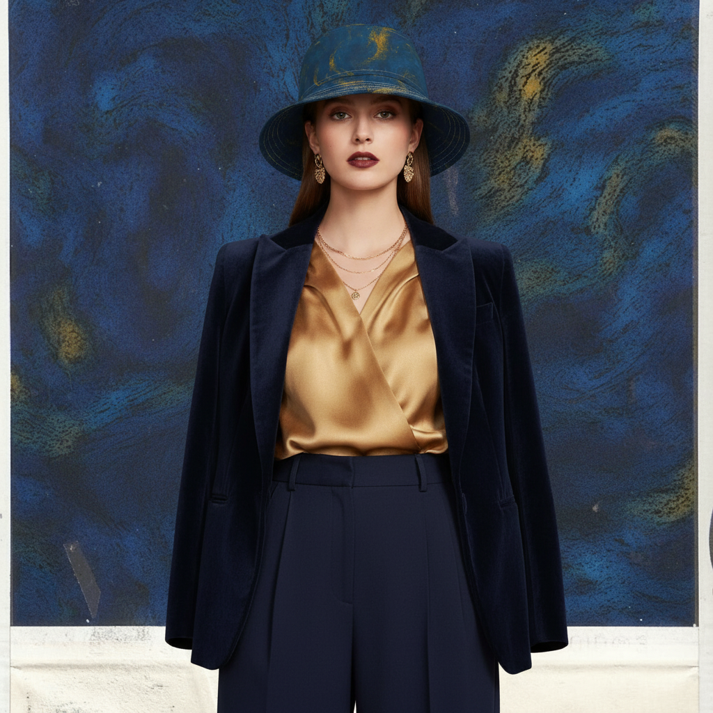Cappello délavé Blu Giallo