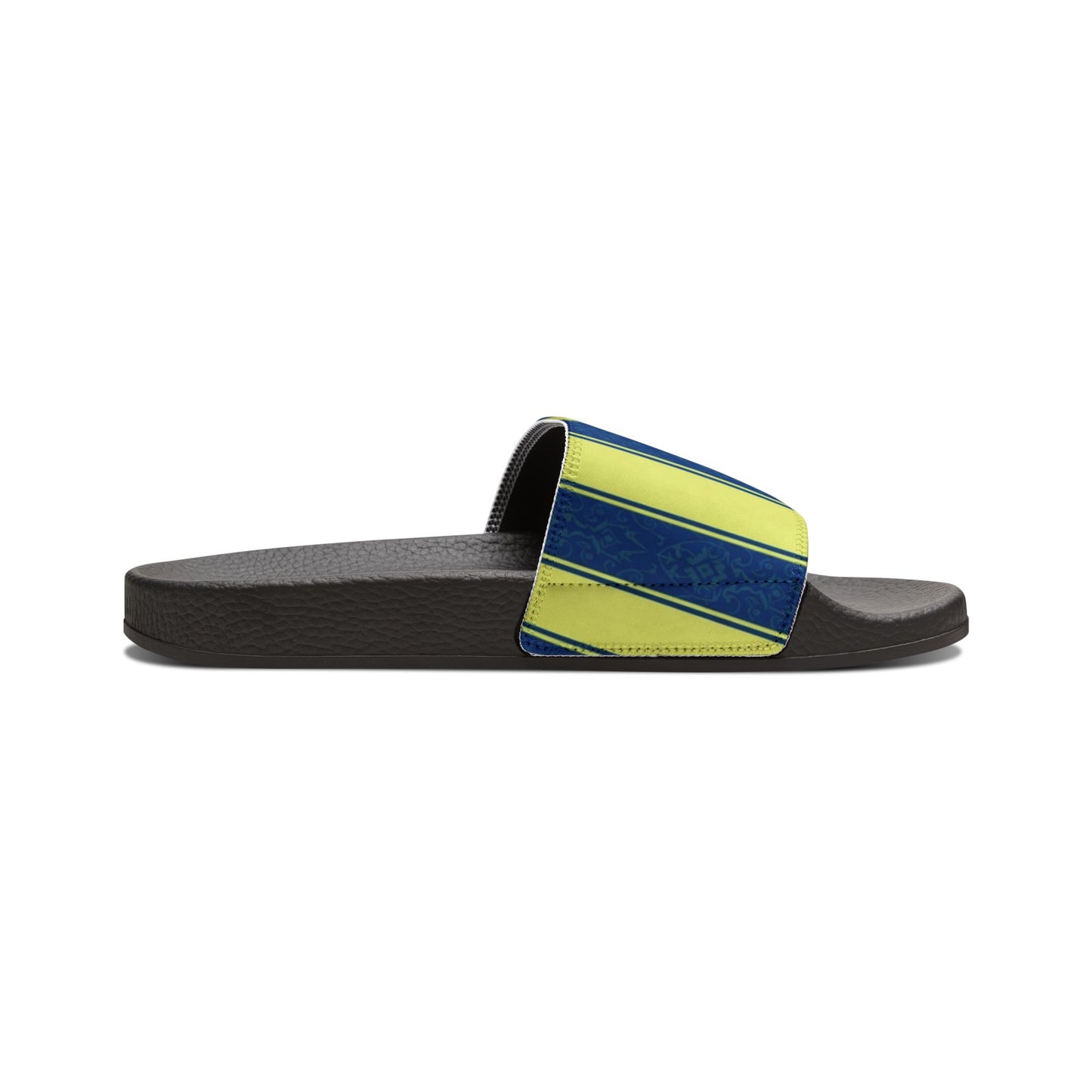 Ciabatte a Fascia Estive a Righe Blu e Lime