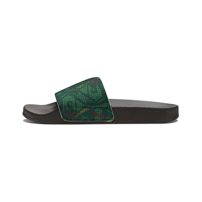Ciabatte Slide Green Pattern