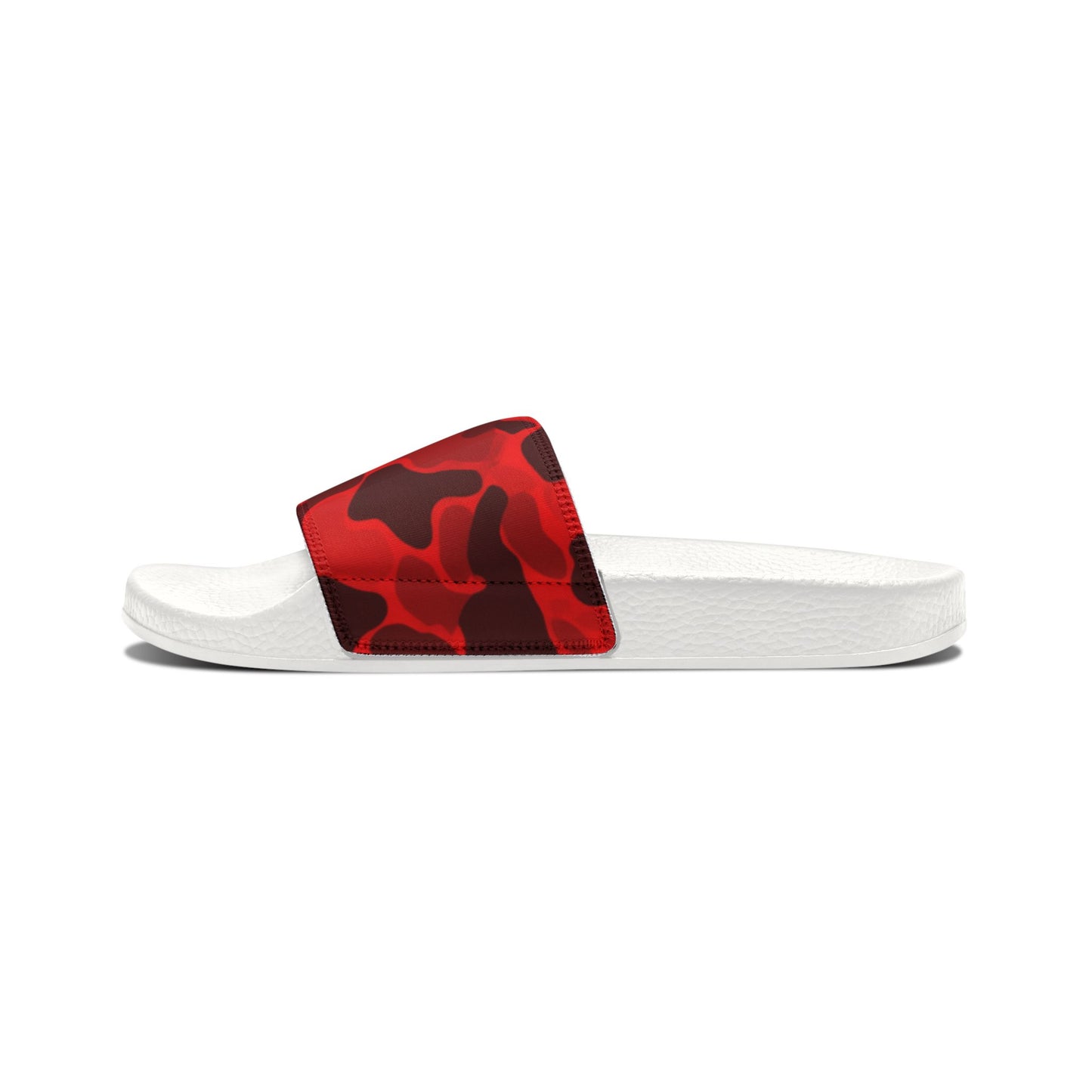 Ciabatte a Fascia con Motivo Camouflage Rosso