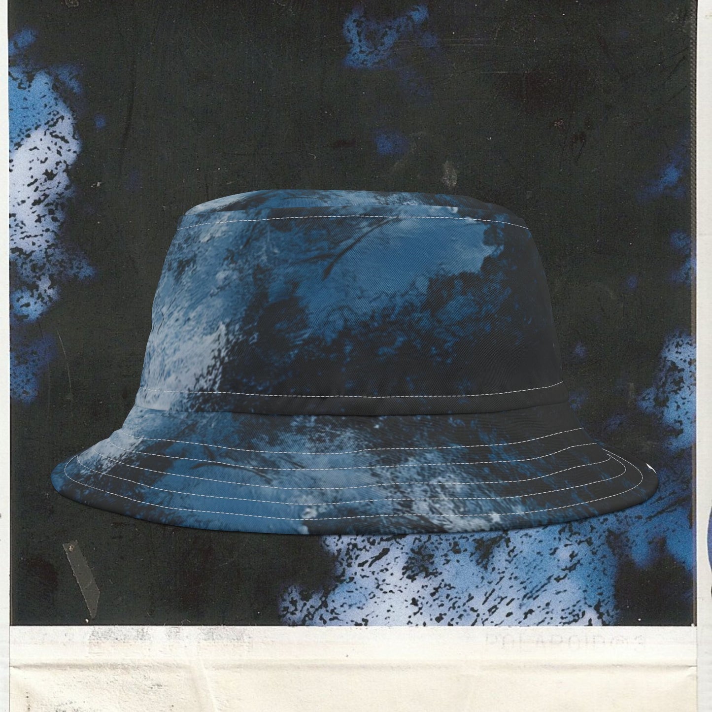 Cappello délavé Celeste Ghiaccio Nero