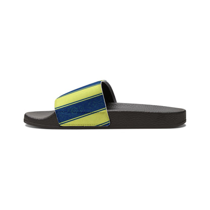 Ciabatte a Fascia Estive a Righe Blu e Lime