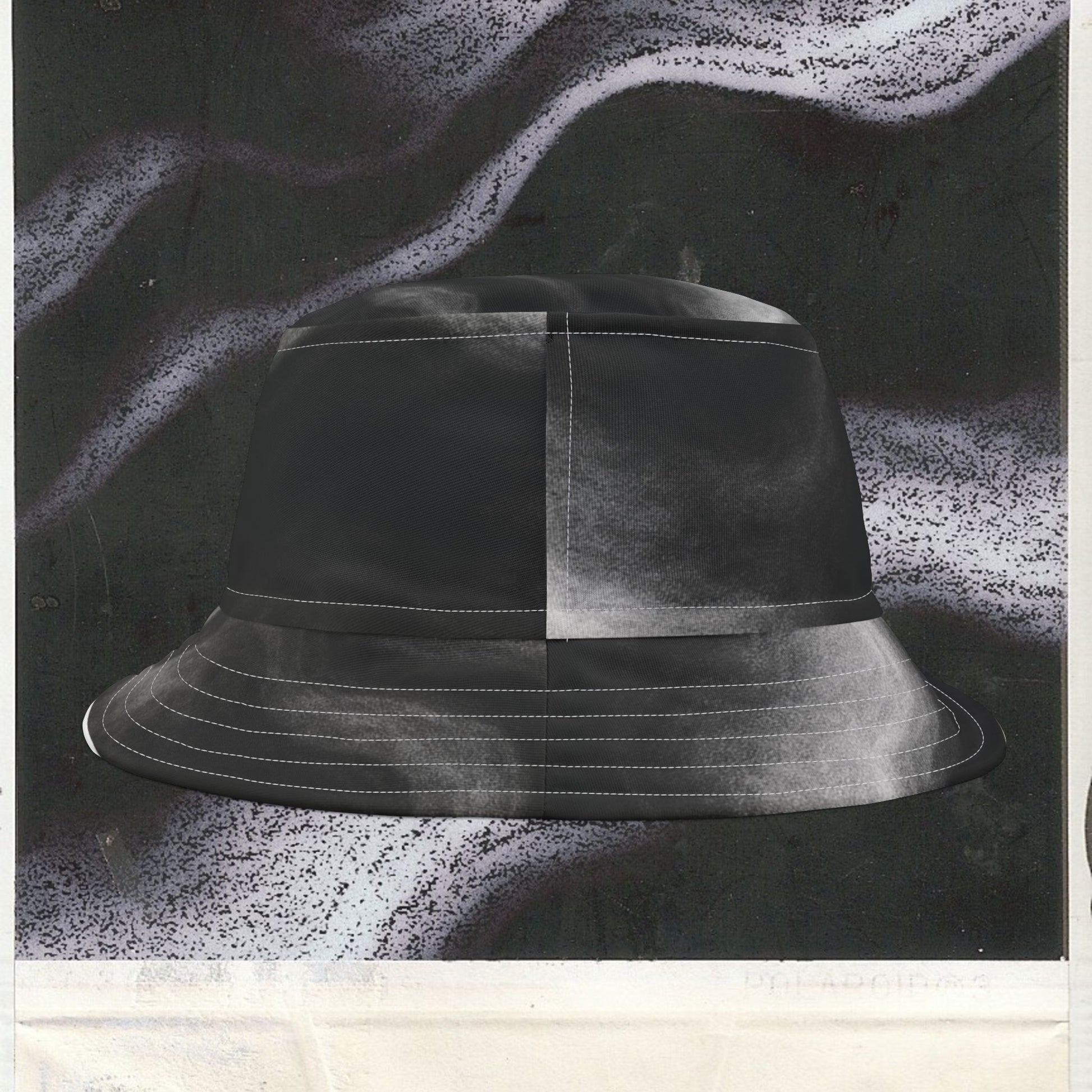 Cappello délavé Bianco Nero