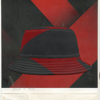 Cappello délavé Rosso Nero