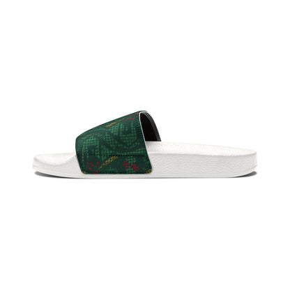 Ciabatte Slide Green Pattern