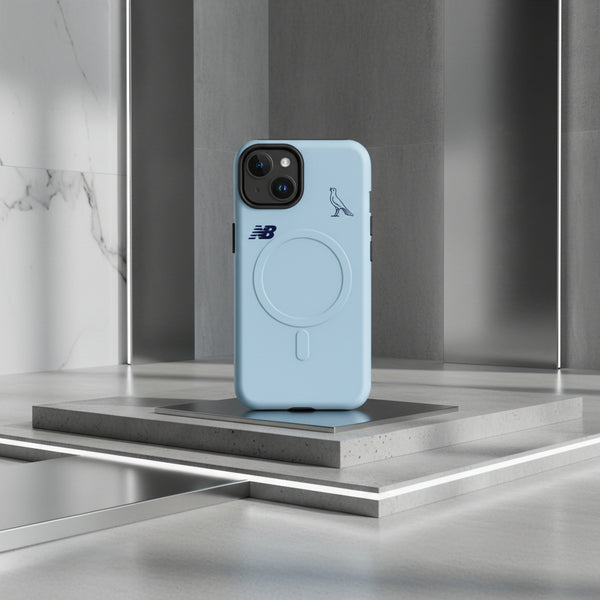 Cover Modena Felpa Style Celeste resistente MagSafe® per iPhone®