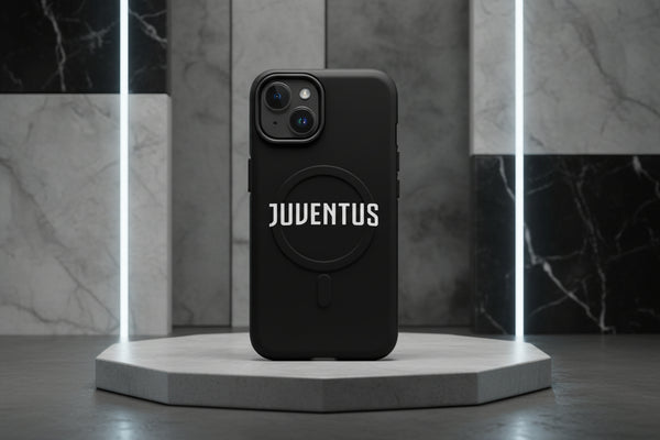 Cover Juventus T-shirt Style Black resistente MagSafe® per iPhone®