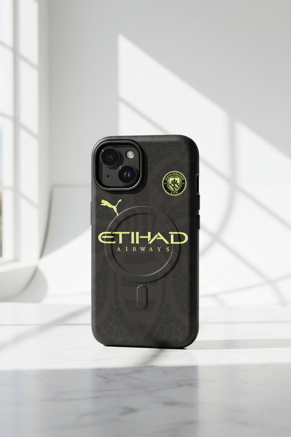 Cover Manchester City Kit Away s.s. 26/27 resistente MagSafe® per iPhone®