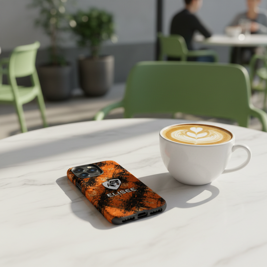 Cover Elisee Nero Arancio resistente MagSafe® per iPhone®