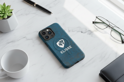 Cover Elisee Azzurro Arancio resistente MagSafe® per iPhone®