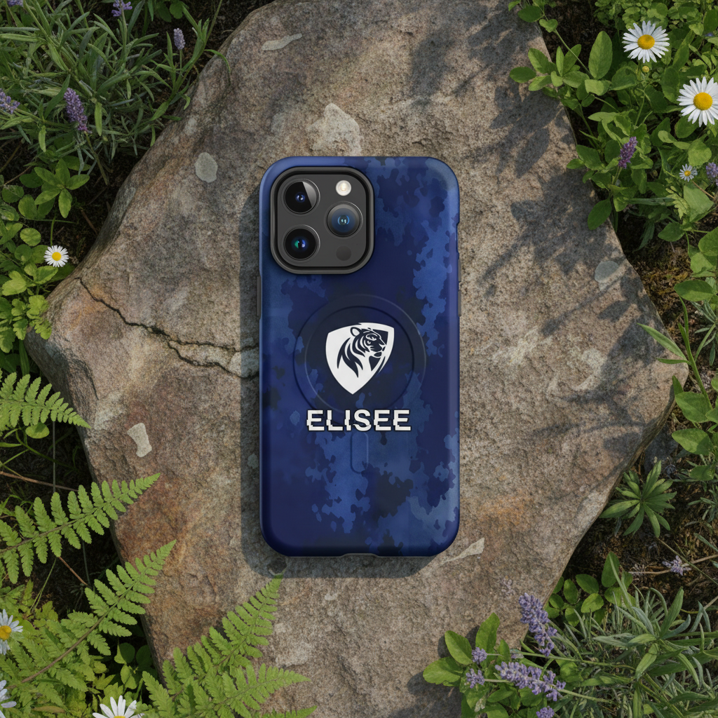 Cover Elisee Mimetico Blu resistente MagSafe® per iPhone®