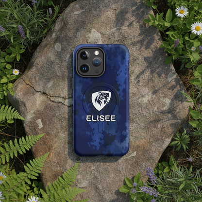 Cover Elisee Mimetico Blu resistente MagSafe® per iPhone®
