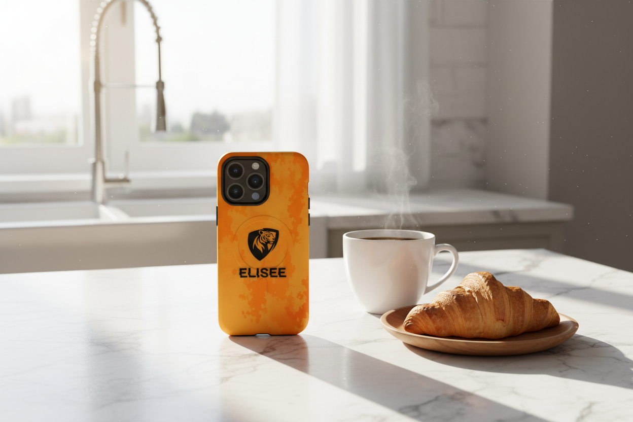 Cover Elisee Mimetico Arancio resistente MagSafe® per iPhone®