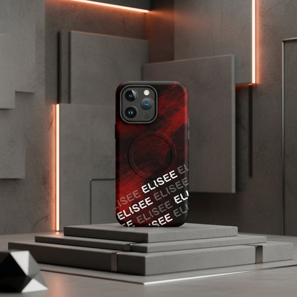 Cover Elisee Pennello Rosso Nero resistente MagSafe® per iPhone®