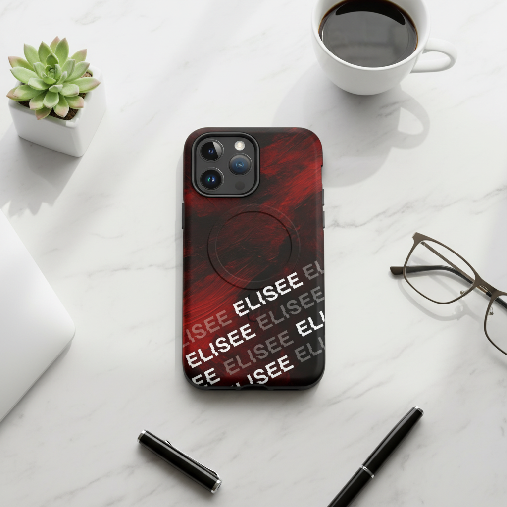 Cover Elisee Pennello Rosso Nero resistente MagSafe® per iPhone®
